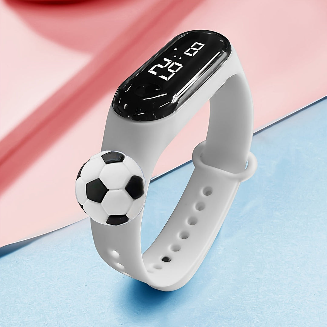 GoalFlash LED football kids watch white