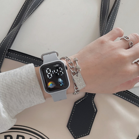 Astronaut LED watch with sturdy plastic case for daily wear