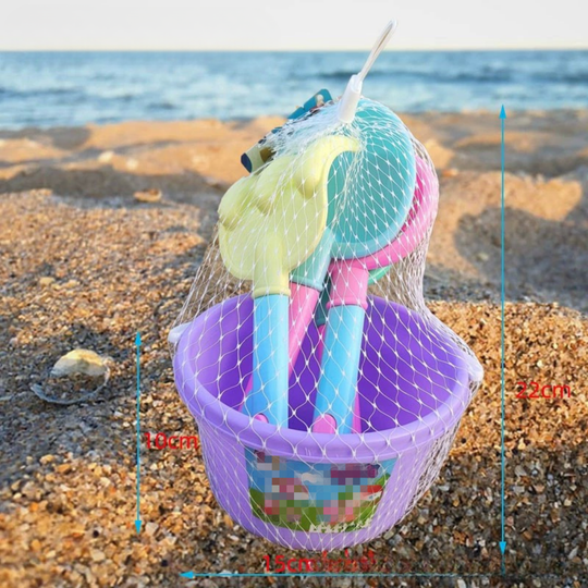 SandJoy beach toy set classic small bucket 5-piece