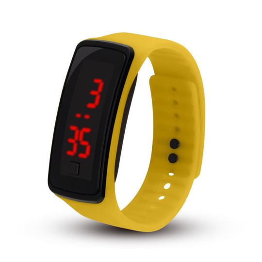 FlexBeam yellow LED sports watch for active kids and teens