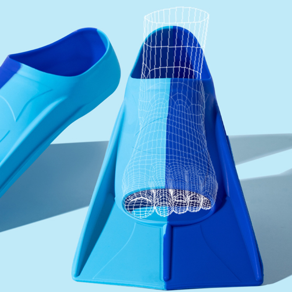 Comfortable training swim fins sizes XXS to XL