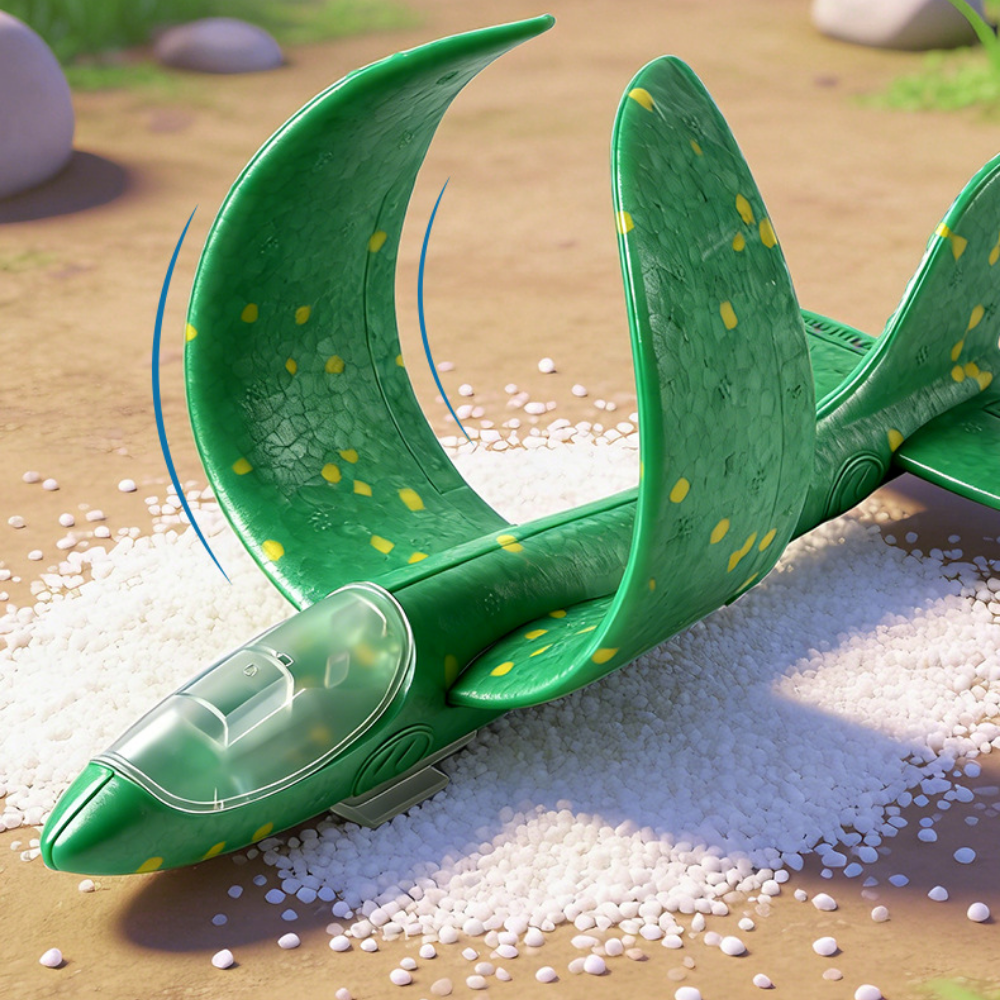 Pull-back plane launcher for outdoor active play