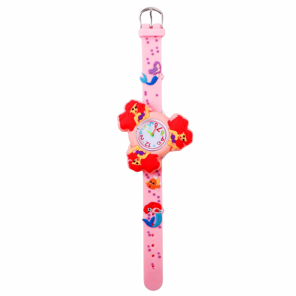 WaveSpin mermaid spinner watch light pink