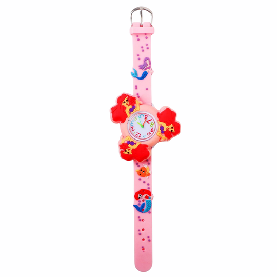 WaveSpin mermaid spinner watch light pink