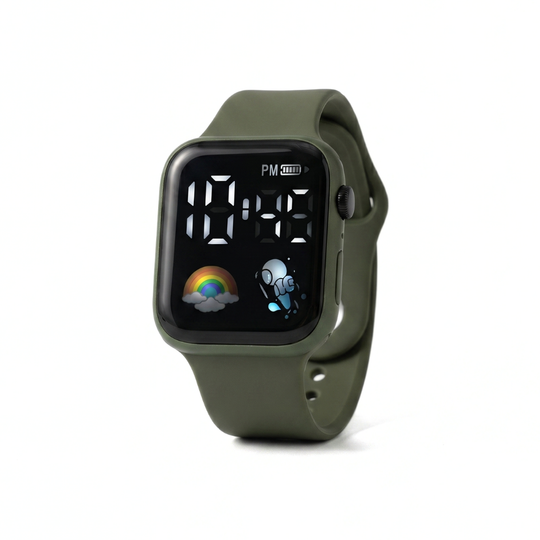 CosmoBeam dark green astronaut LED watch for young explorers