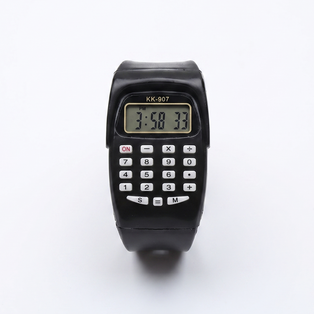 JellyMath kids calculator watch black jelly silicone