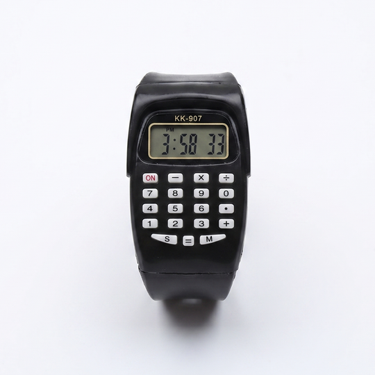 JellyMath kids calculator watch black jelly silicone