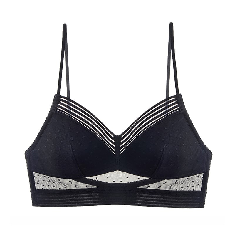 GraceLift low-back wireless lift bra black lace support