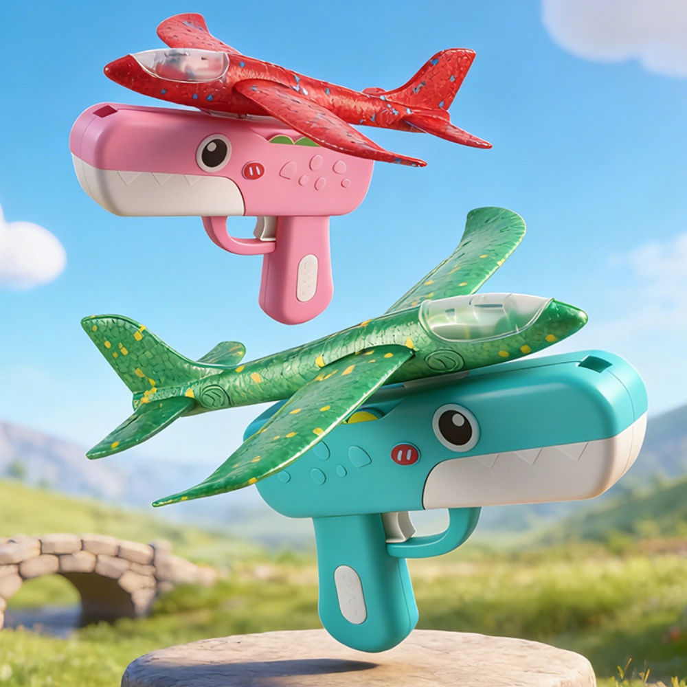 Foam glider plane launcher for garden and park