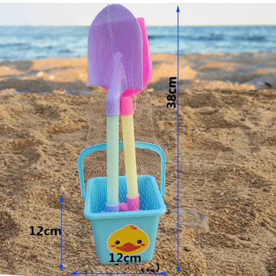 SandJoy beach toy set square bucket 3-piece