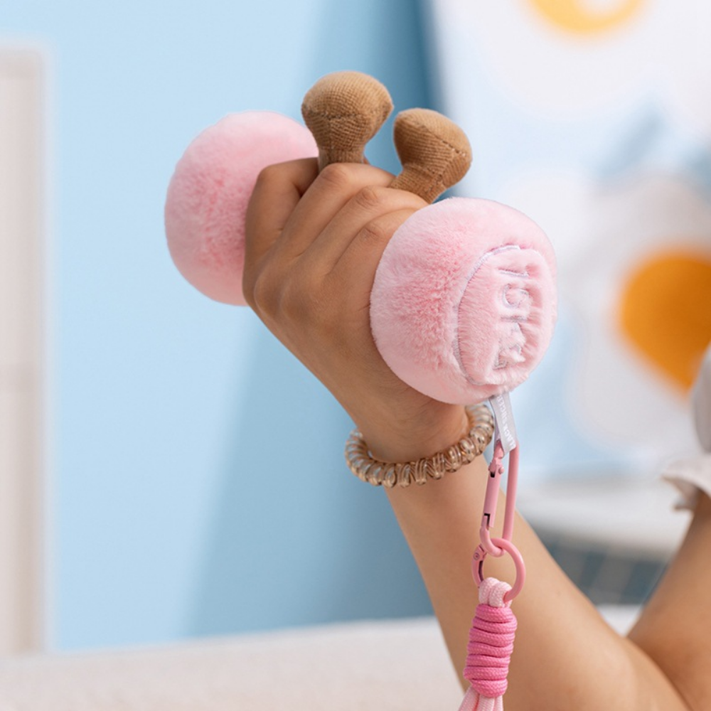 GymCuddle – Fitness Plush Keychain with Playful Design