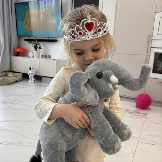 Kiroh Gentle Grey Elephant Plush Toy — Clean Quality & Calm