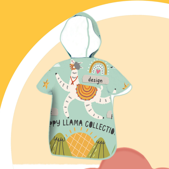 CozyFin kids beach poncho little lamb