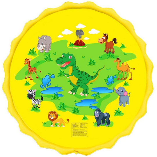 SplashTrail sprinkler mat 170 cm yellow dinosaur