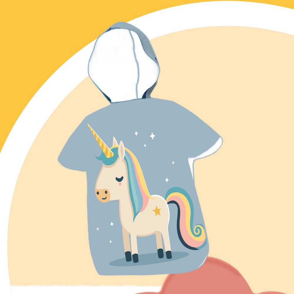 CozyFin kids beach poncho unicorn