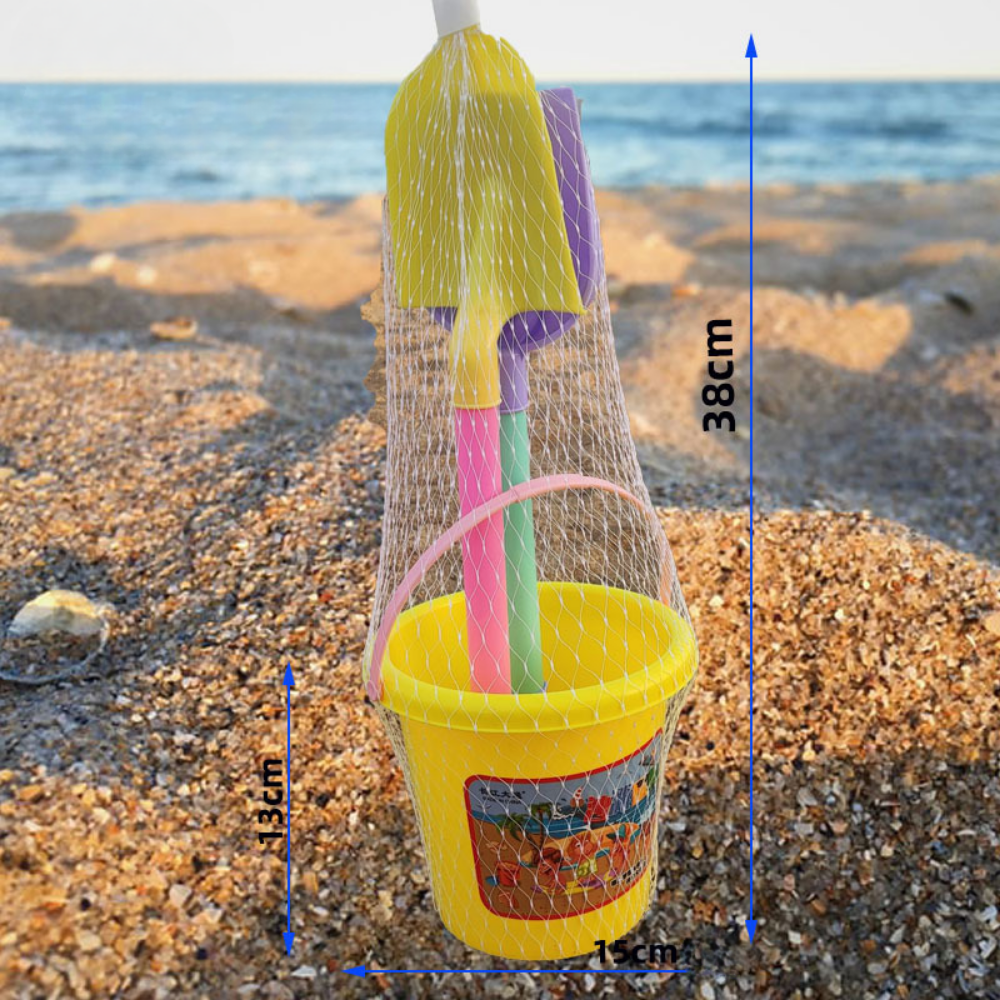 SandJoy beach toy set tall barrel 3-piece