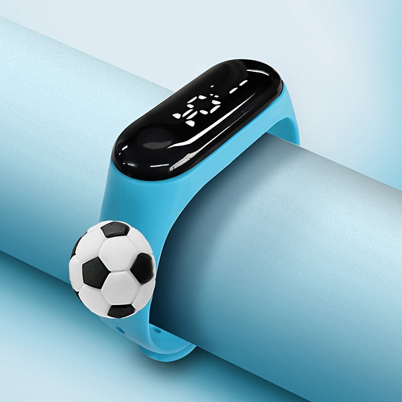 GoalFlash LED football kids watch light blue