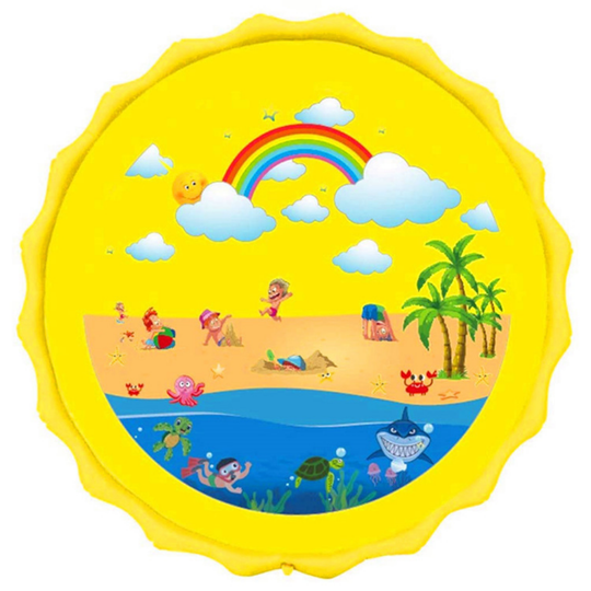 SplashTrail sprinkler mat 170 cm yellow rainbow