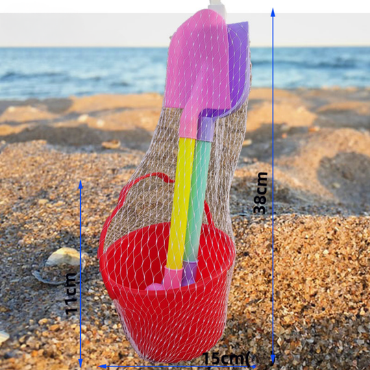 SandJoy beach toy set campus bucket 3-piece