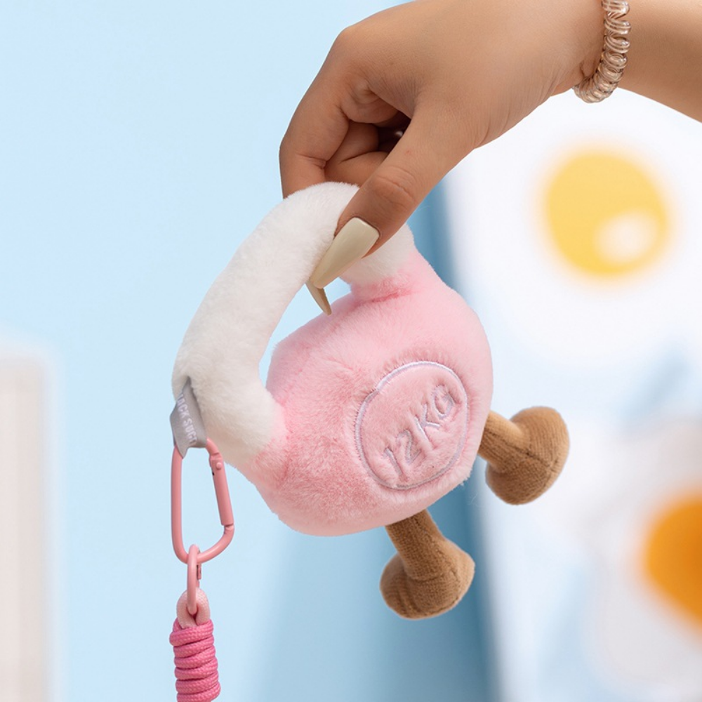 GymCuddle – Fitness Plush Keychain with Playful Design
