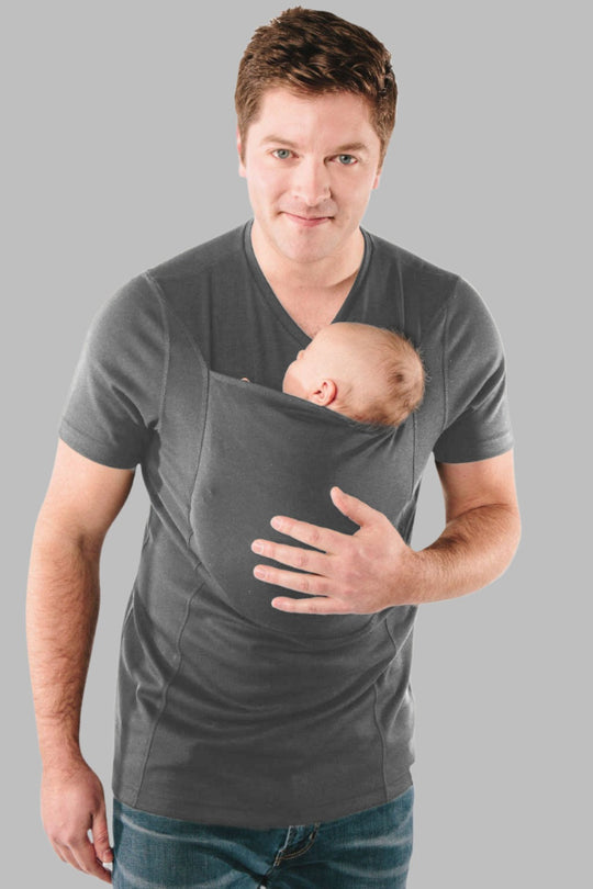 CarryClose babywearing tee grey dad fit
