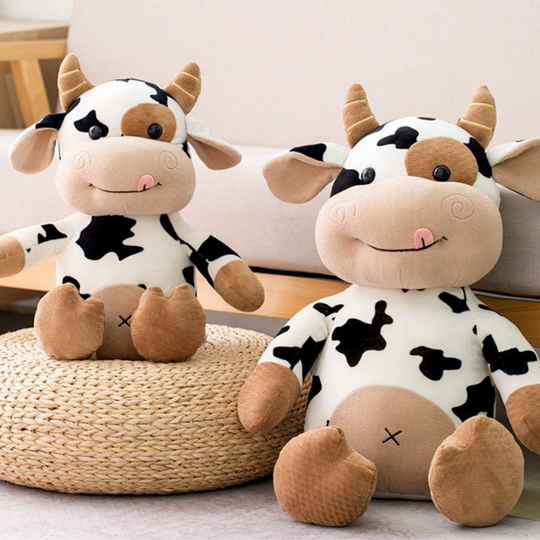 CowCuddle – Cute Cow Plush with Sweater & Mini Bag