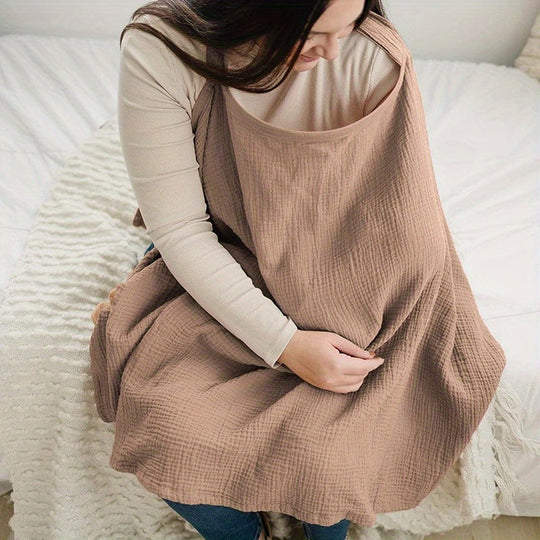 CoverEase breathable nursing cover brown neutral tone