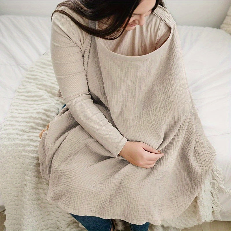 CoverEase breathable nursing cover khaki neutral tone