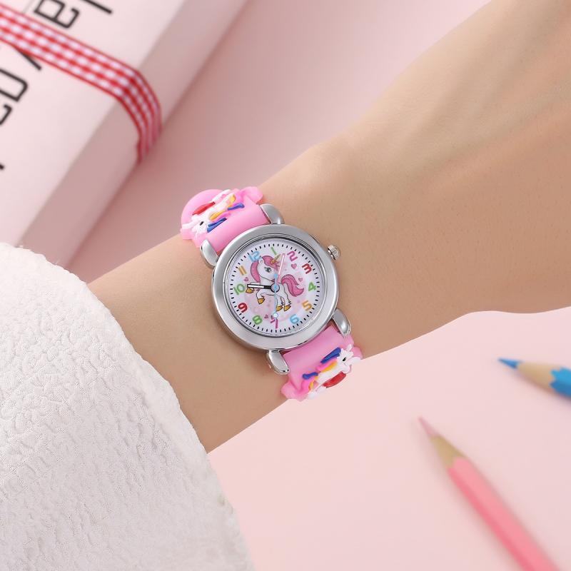 Unicorn kids watch with clear round analog display