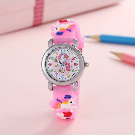 StarMane pink unicorn kids watch with reliable quartz movement