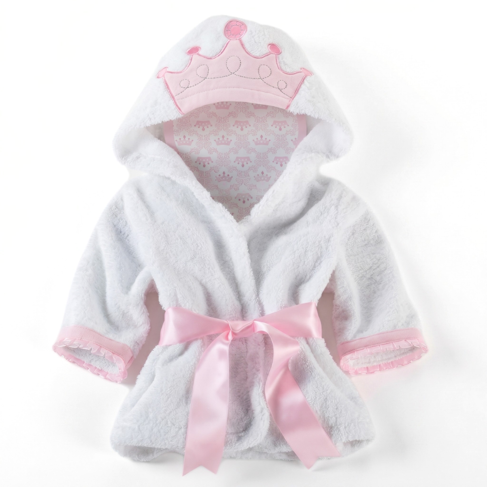 SnugglePeak hooded baby bathrobe princess