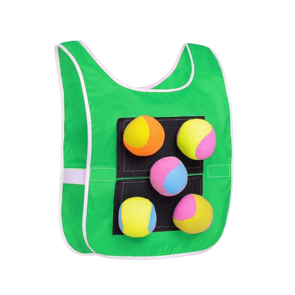 StickStrike sticky ball vest game green five balls