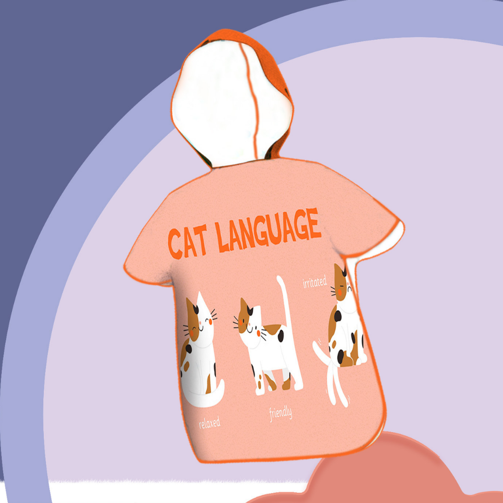 CozyFin kids beach poncho cat talk