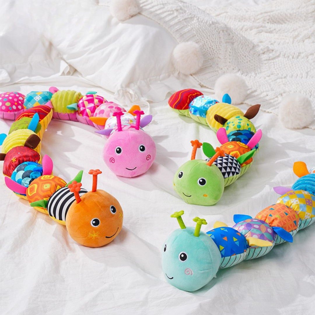 SnuggleWorm Caterpillar Baby Rattle Plush Toy — Soft Quality