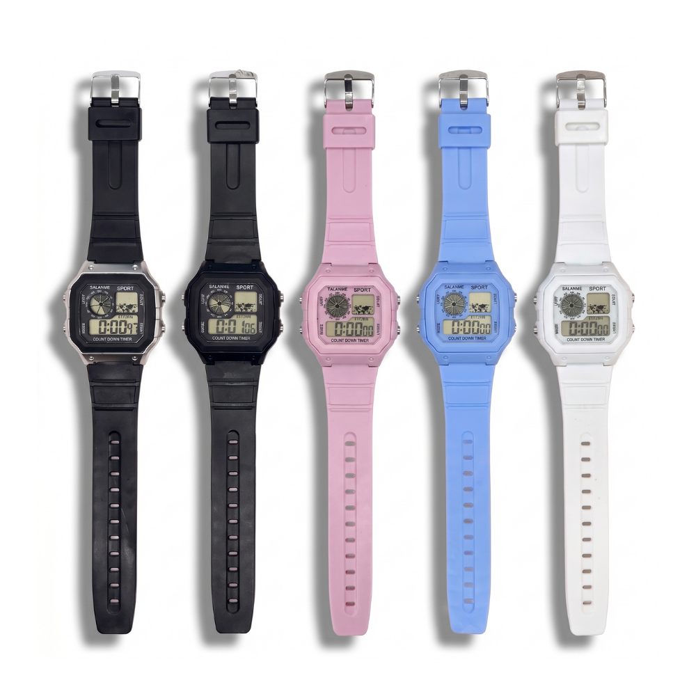 RetroSquare square digital sport watch for kids
