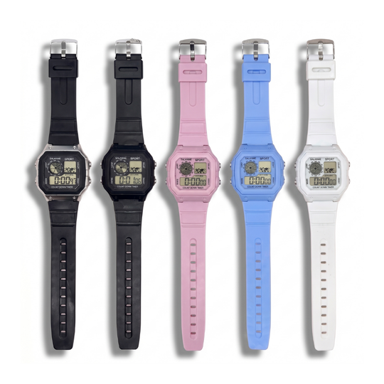 RetroSquare square digital sport watch for kids