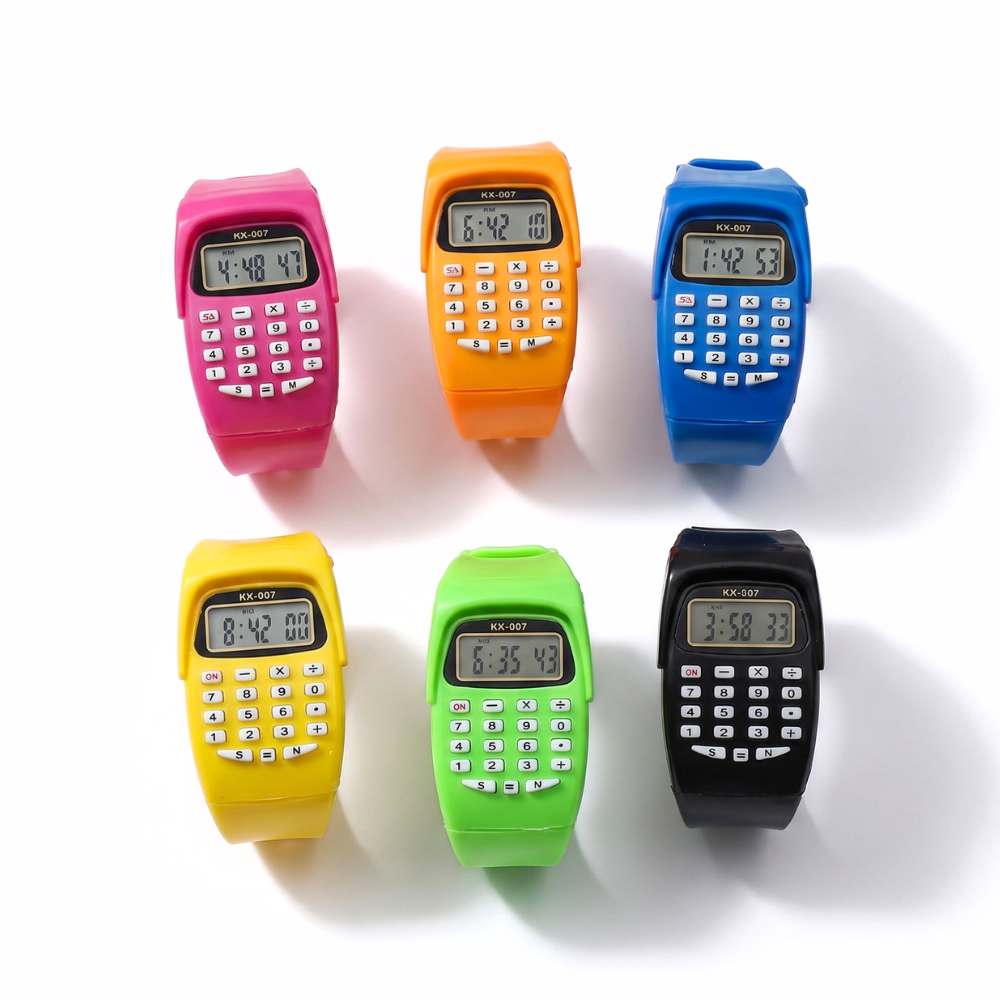 JellyMath kids calculator watch with large LCD display