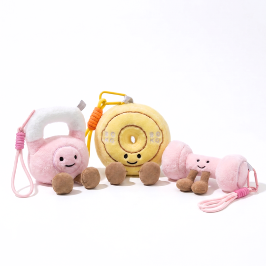 GymCuddle – Fitness Plush Keychain with Playful Design