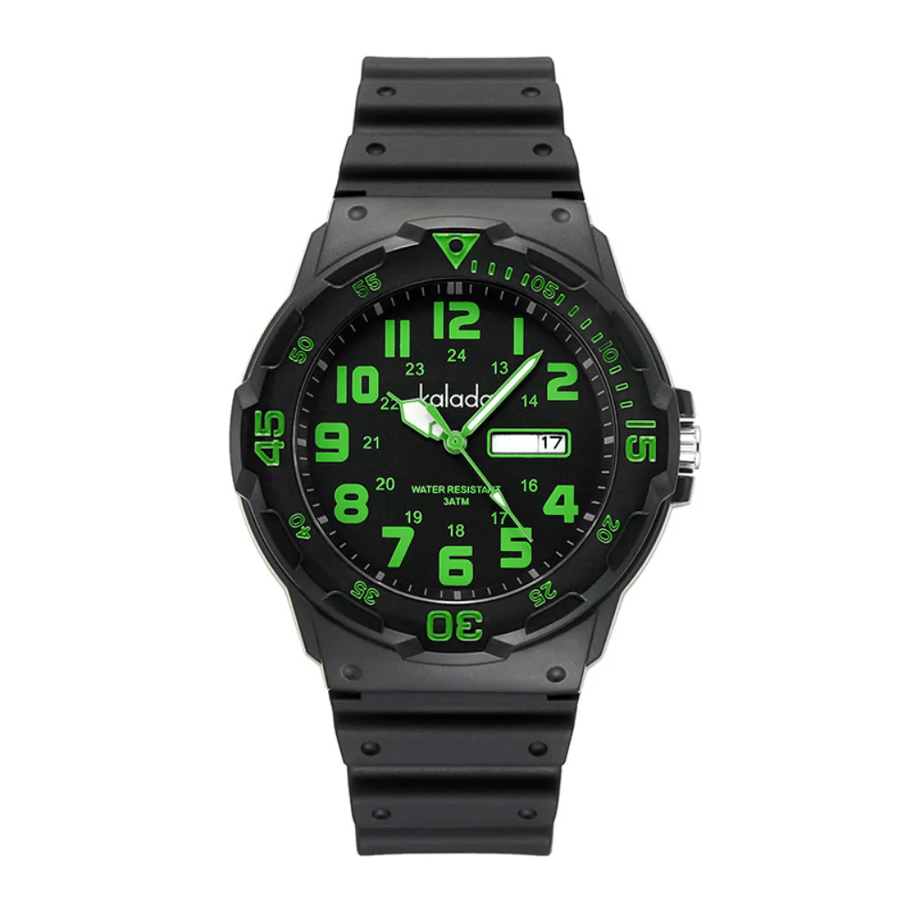 TitanGear boys sport watch water resistant black green