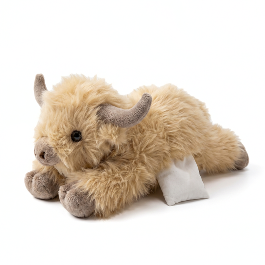 CalmCuddle – Highland Cow Weighted Plush with Heating Pad