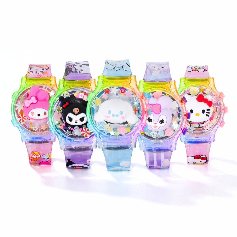 TwirlBeat spinning music watch with LED lights and 360 spinner