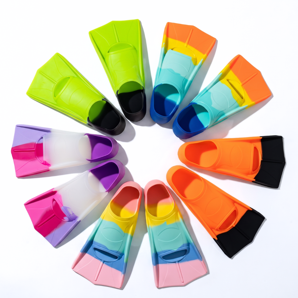 FinDart silicone training swim fins short blade