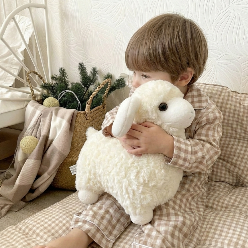 LumiLamb Quality Sheep Plush Toy — Clean Modern Cuddles