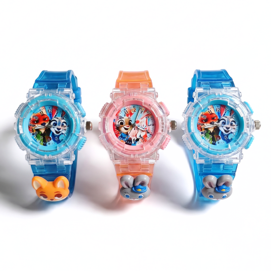 WildBeam fox and bunny LED kids watch with lights