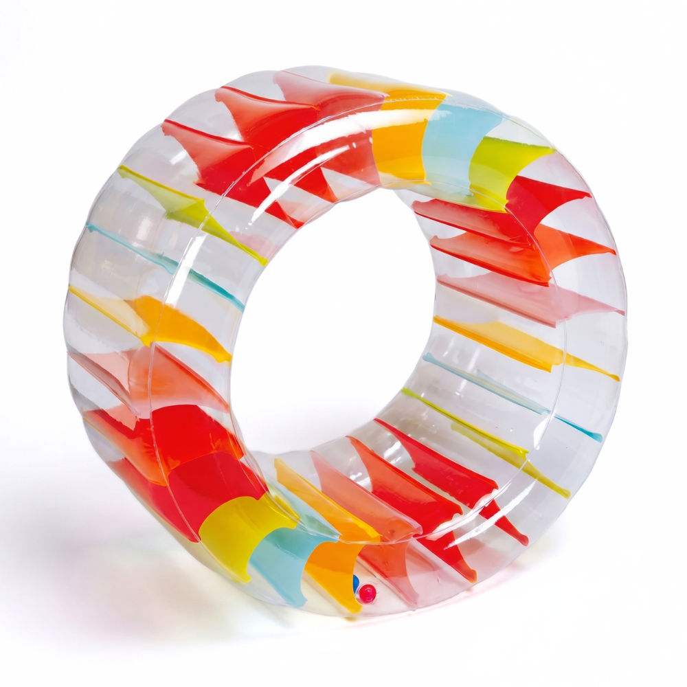 RollPlay inflatable roll wheel swim ring rainbow
