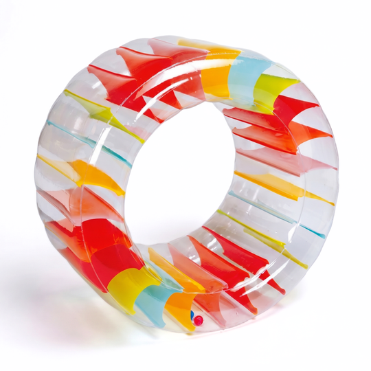 RollPlay inflatable roll wheel swim ring rainbow