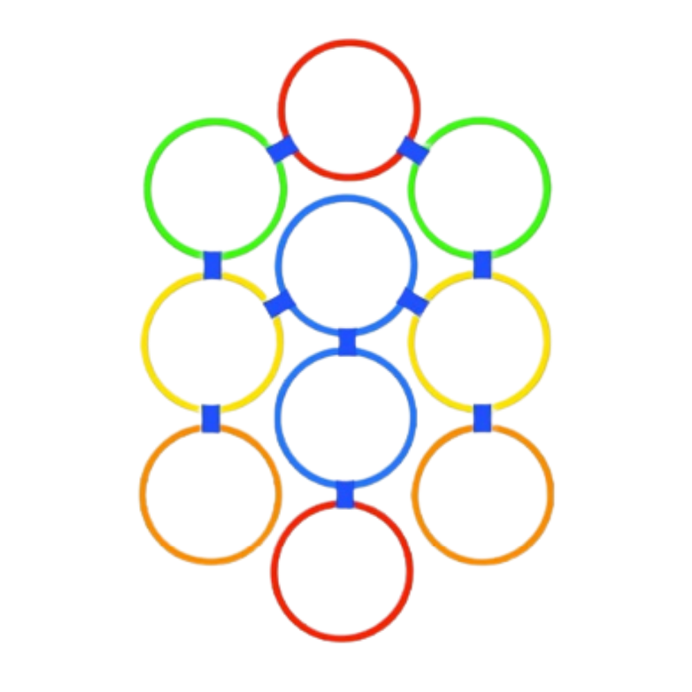 HopRing jumping rings game colourful connectable kids course