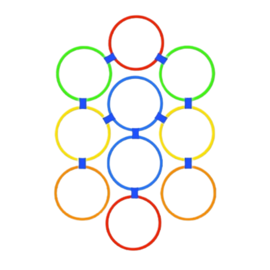 HopRing jumping rings game colourful connectable kids course