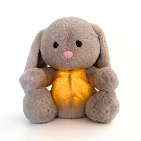 SleepCuddle – Breathing Bunny Plush with Light and Soothing Sounds