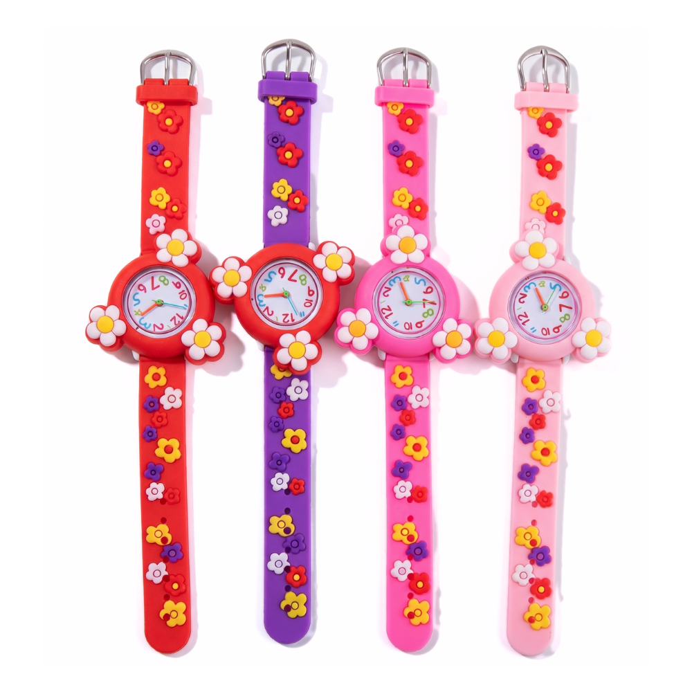 PetalSpin flower spinner watch for kids with rotating case